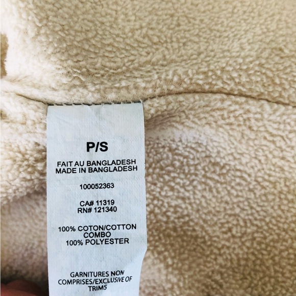 Garage Shearling Sherpa Denim Jean Jacket Asymmetrical Zip S - Picture 10 of 10